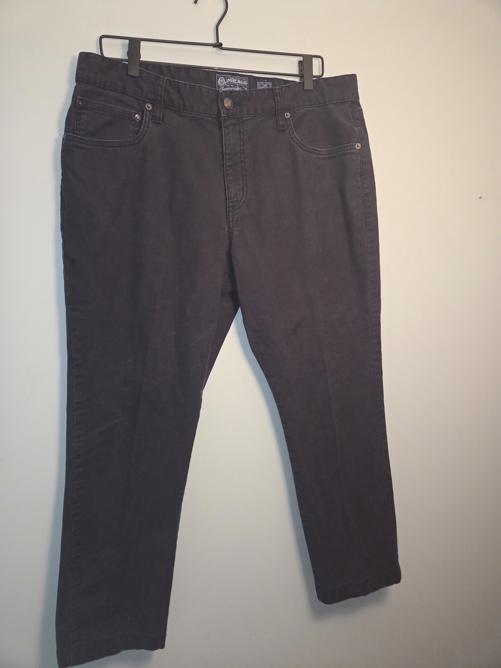 American Rag Mens Black Straight Leg Comfort Stretch Jeans Pants 36x32